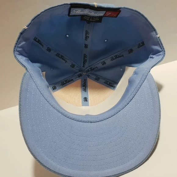 Stall and Dean 7 7/8 Mens Blue/Yellow Fitted Rucker Hat,Street Baseball  Harlem - Picture 3 of 6